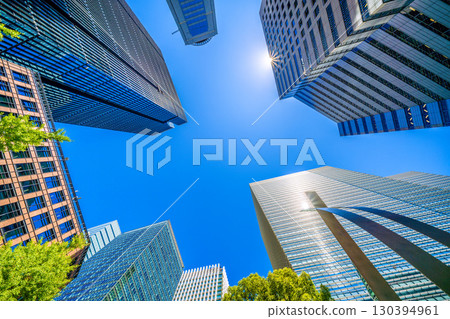 Tokyo cityscape, Japan, September 2nd. Otemachi office district. View of Otemachi Place and Urbannet Otemachi Building. 130394961