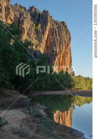 Orange cliffs - Windjana Gorge Orange cliffs - Windjana Gorge 130395088