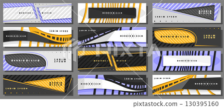 Vector set of Header Templates 130395160
