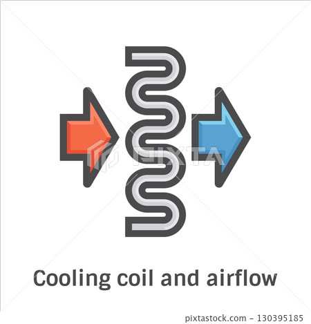 AIr conditioning hvac system part vector color icon design. 130395185