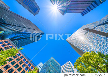Tokyo cityscape, Japan, September 2nd. Otemachi office district. View of Otemachi Tower and Otemachi Place. Tokyo cityscape, Japan, September 2nd. Otemachi office district. View of Otemachi Tower and Otemachi Place. 130395514