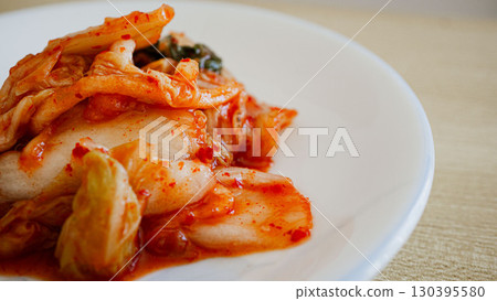 Chinese cabbage kimchi - Korean cuisine, traditional pickled fermented food 130395580