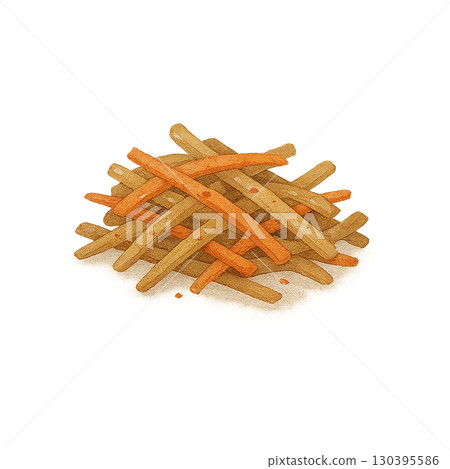 Kinpira burdock illustration for lunch box 130395586