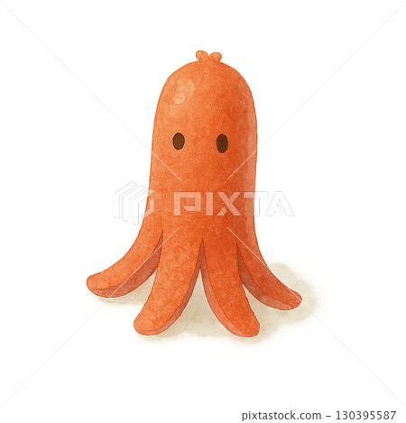Octopus sausage illustration for lunch box 130395587