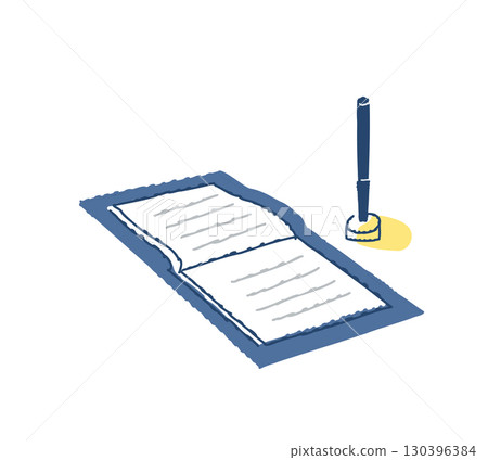 留言簿和筆 130396384