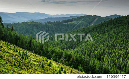 A clear view of the mountains 130396457