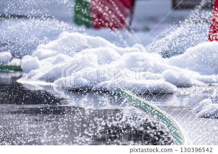 Image of melting snow Image of melting snow 130396542