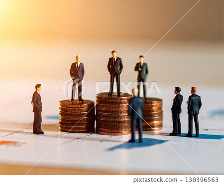 商業、商人、商業場景、人物、金錢、金融、銀行、硬幣、財產、微型 130396563