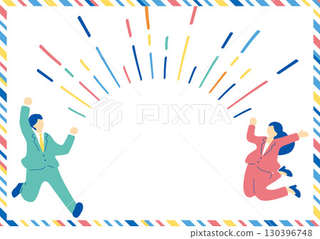 Jumping business person 130396748