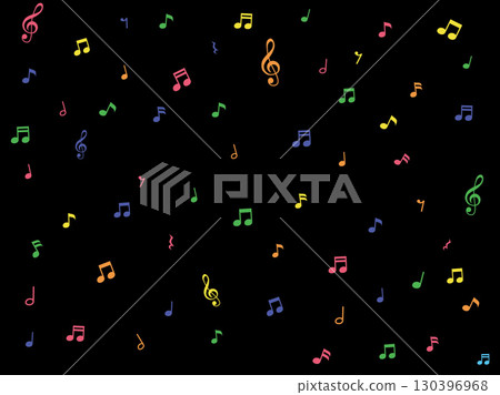 Wallpaper with music notes and musical symbols Wallpaper with music notes and musical symbols 130396968