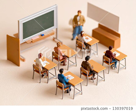 Business School Businessman People Male Female Miniature Business School Businessman People Male Female Miniature 130397019