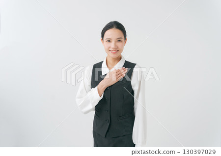 Portrait of a woman in office clothes 130397029