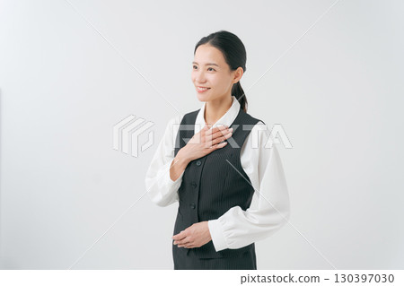 Portrait of a woman in office clothes Portrait of a woman in office clothes 130397030