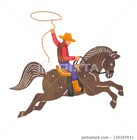 騎馬的牛仔 130397031