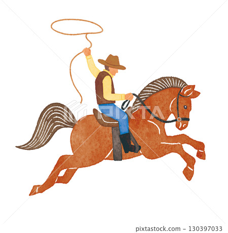 騎馬的牛仔 130397033