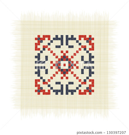 Romanian embroidery vector motif, symbol 5 Romanian embroidery vector motif, symbol 5 130397207