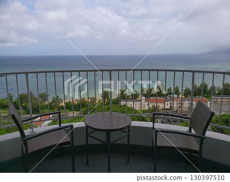 Ocean view from a resort hotel in Onna Village, Okinawa 130397510