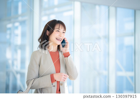 Smartphone female call Smartphone female call 130397915