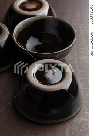 Plate placed on table Plate placed on table 130398106