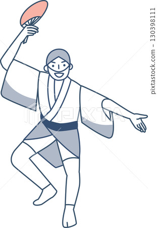 Awa Odori's man dancing 130398111