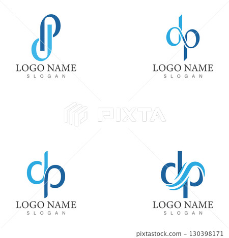 dp or pd letter logo design template vector dp or pd letter logo design template vector 130398171