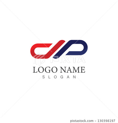 dp or pd letter logo design template vector 130398197