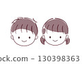 Loose touch illustration of a boy and girl 130398363