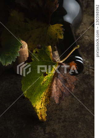 Autumn grape leaves 130398992