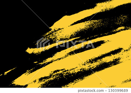 Yellow Grunge Brush Strokes on Black Background Yellow Grunge Brush Strokes on Black Background 130399689