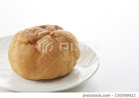 Cream puff on white background Cream puff on white background 130399922