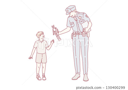 Education and policeman force concept 130400299
