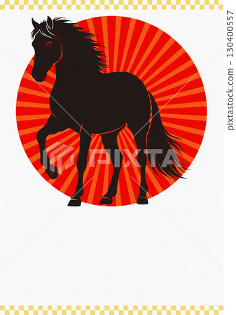 New Year's card x Horse (black) 130400557