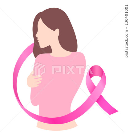 Woman and pink ribbon icon design. Woman and pink ribbon icon design. 130401001