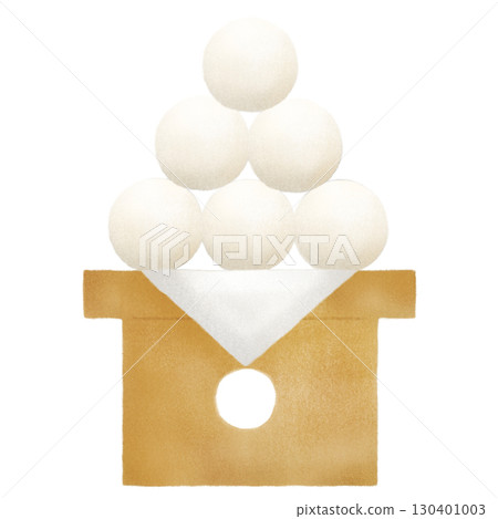 Illustration of Tsukimi Dango on three sides Illustration of Tsukimi Dango on three sides 130401003