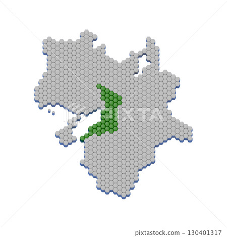 Honeycomb structure map of Osaka Prefecture Honeycomb structure map of Osaka Prefecture 130401317