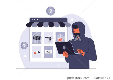 Darknet Markets and Cybercrime Illustration Darknet Markets and Cybercrime Illustration 130401474