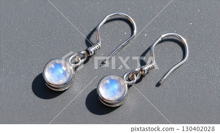 Elegant Labradorite Earrings with Silver Hook, Unique Jewelry for Style and Charm 130402028