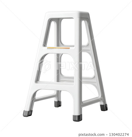Sturdy White Step Stool for Home and Office Use with Non-Slip Feet and Durable Plastic Construction Sturdy White Step Stool for Home and Office Use with Non-Slip Feet and Durable Plastic Construction 130402274