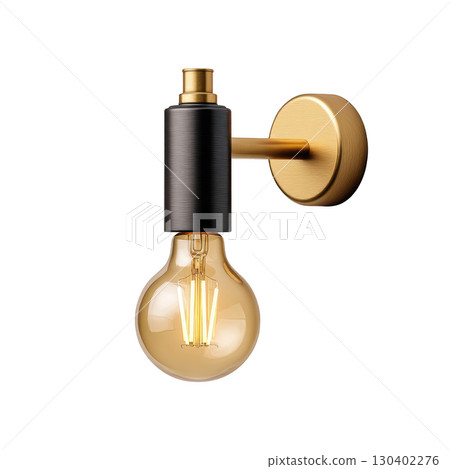 Elegant Wall Light Fixture with Vintage Bulb and Minimalist Design for Modern Interior Decor 130402276