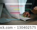 Business person using digital planner on  130402575