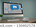 email notifications displayed on a modern 130402578