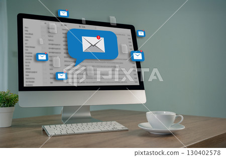 email notifications displayed on a modern 130402578