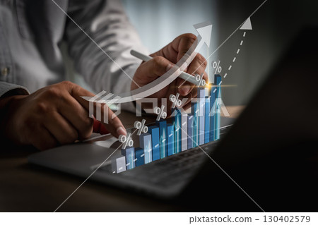 Financial growth concept shown by  130402579