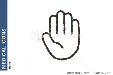 Hand simple icon 130402746