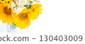 Two types of bouquet materials, mainly yellow 130403009