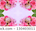 Pink rose flower pattern image material 130403011