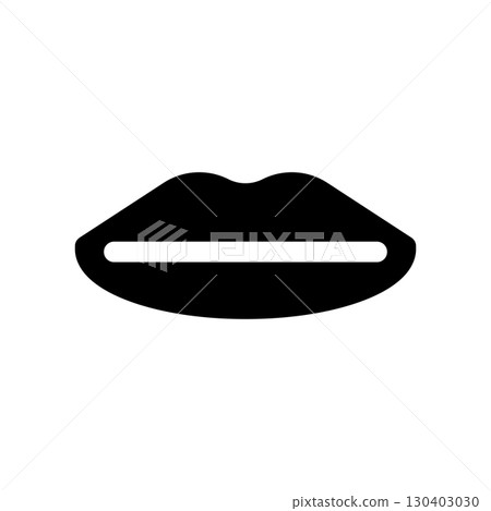 簡單的嘴唇圖示插圖 130403030