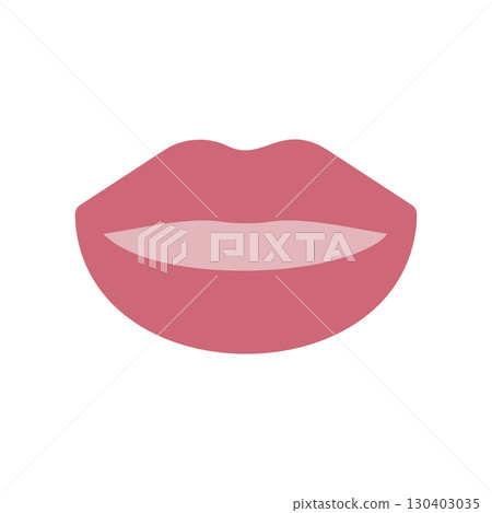 簡單的嘴唇圖示插圖 130403035