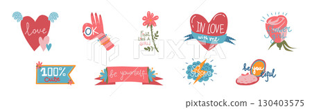 Different Girl Power Symbol and Object Vector Set Different Girl Power Symbol and Object Vector Set 130403575