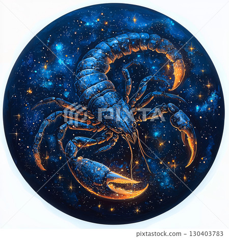 Scorpion, scorpio zodiac constellation, astrology. AI generated, astronomy 130403783